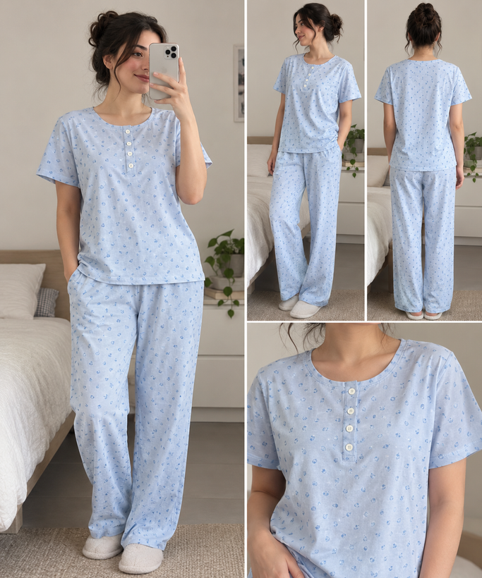 ست تیشرت شلوارH&m وارداتی اورجینال سایزلارج مناسب۴۲ـ۴۶